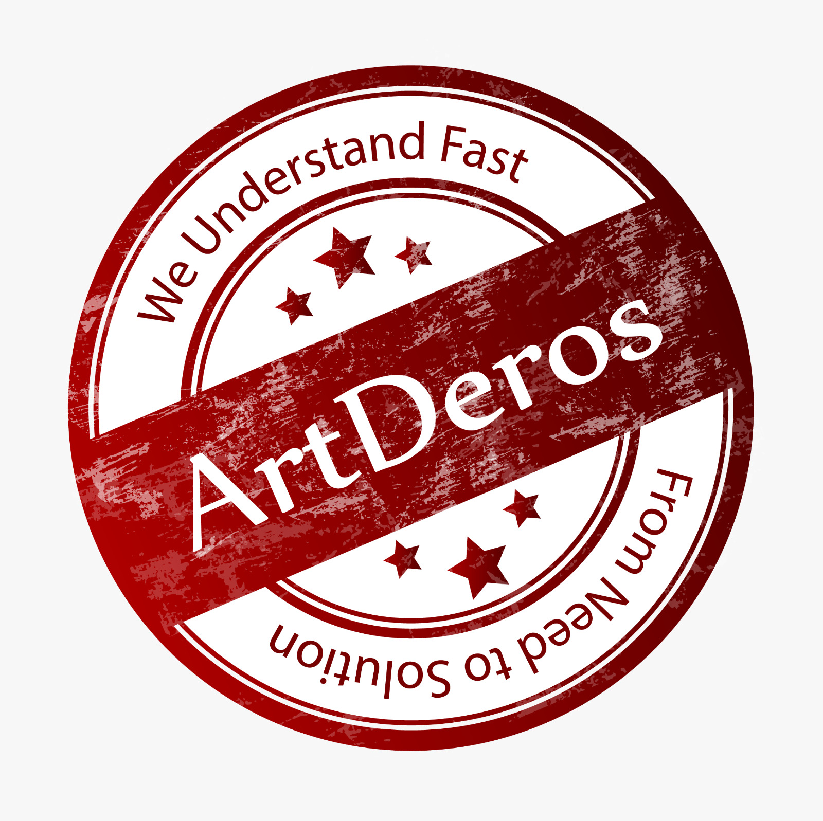 Identidad visual de la empresa ArtDeros, logotipo profesional