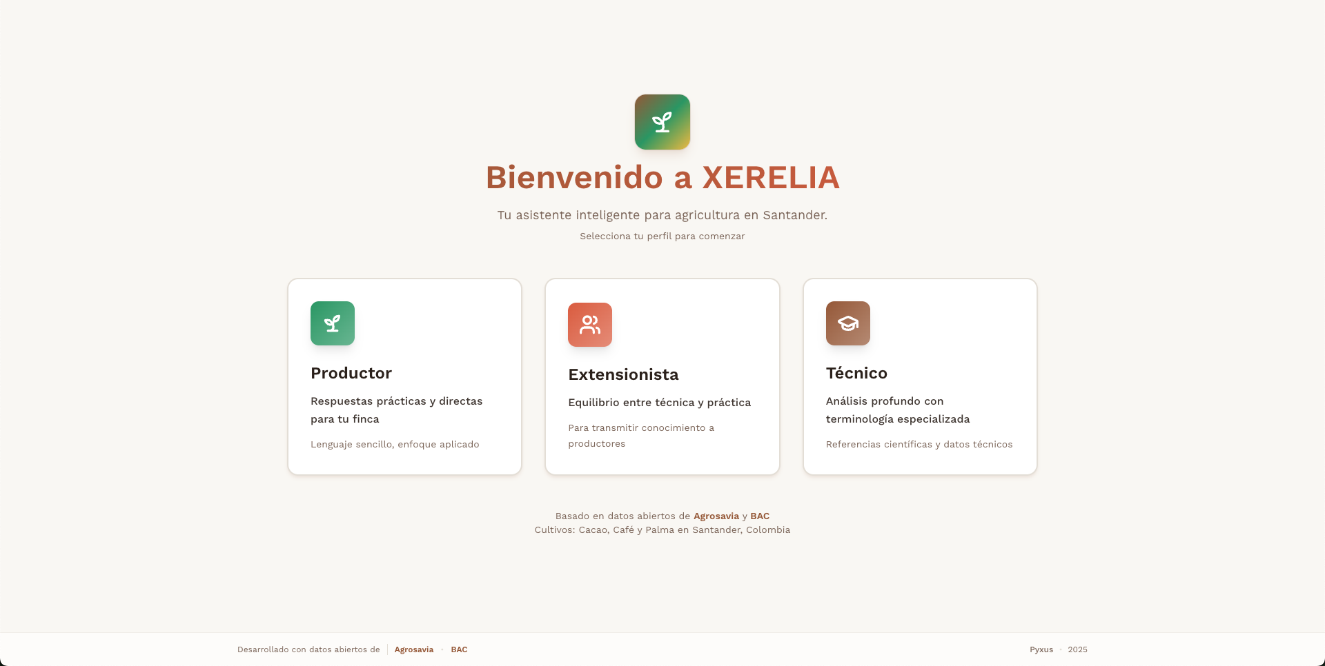 inicio del aplicativo