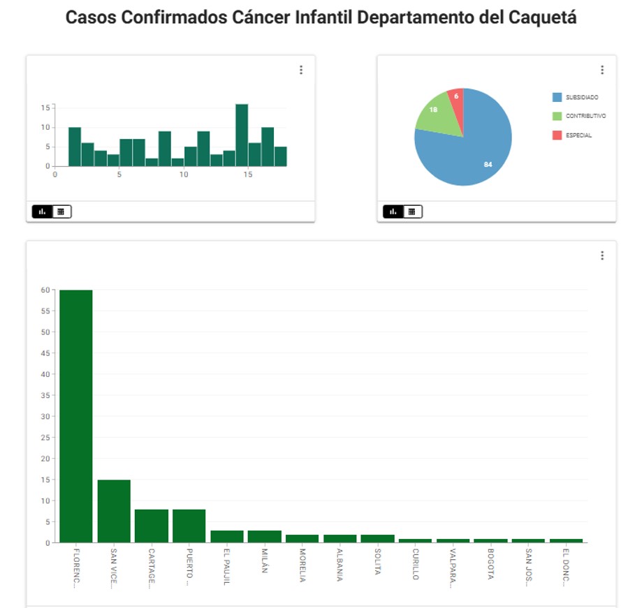 Casos Confirmados Cáncer Infantil Departamento del Caquetá